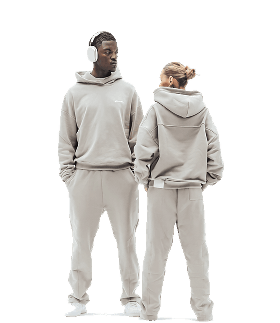 Two models wearing the new season set